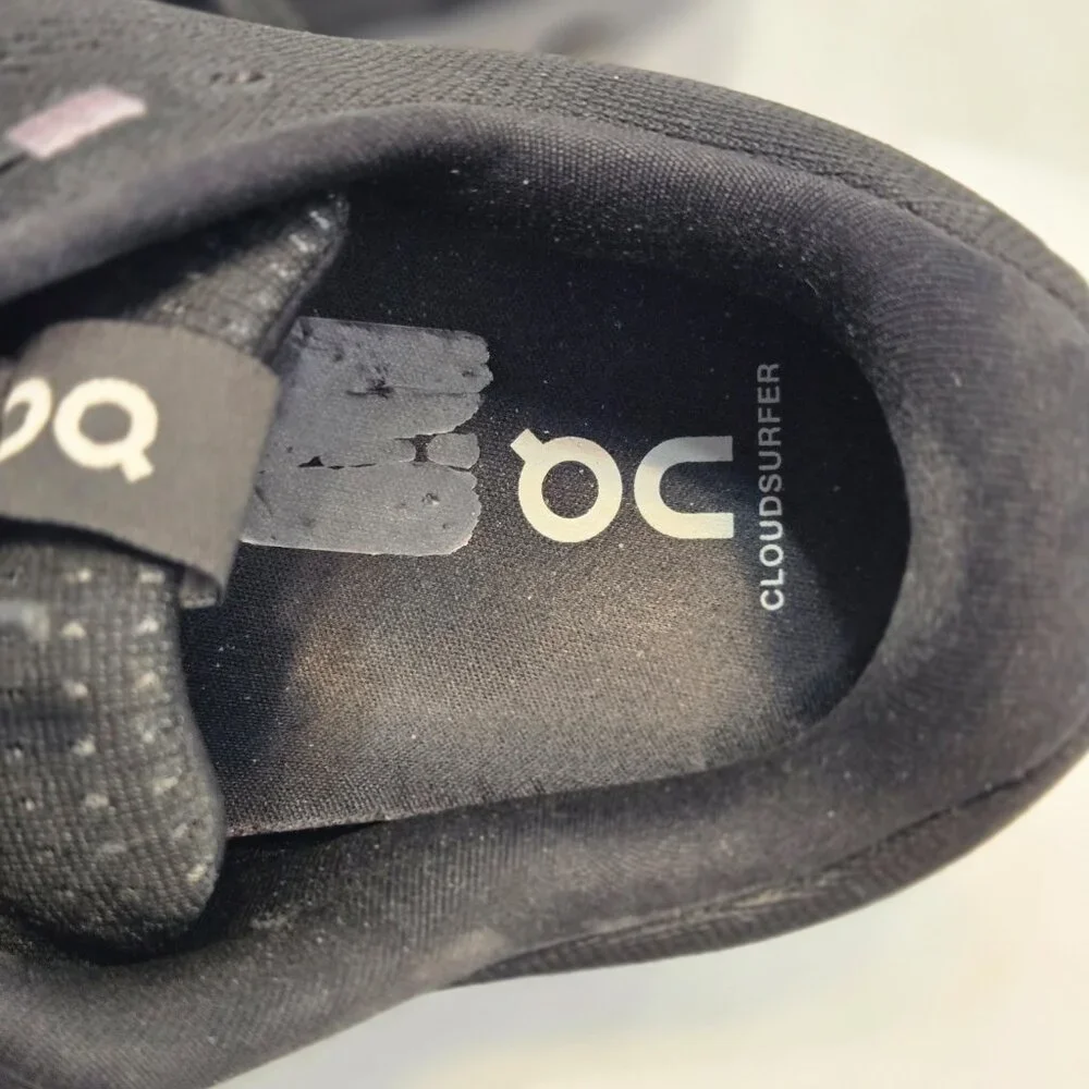 On Running Cloudsurfer All Black 3WD10440485 Womens Running Shoes Sz 10 - Picture 10 of 10